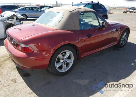 2001 BMW Z3 2.5I z USA, uszkodzony, nr VIN WBACN33451LM04388